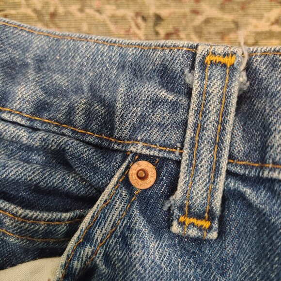 Vintage Orange Tag 70s or 80s , Levi Straus Jeans, 34 Waist 42 Length WORN - Picture 8 of 14